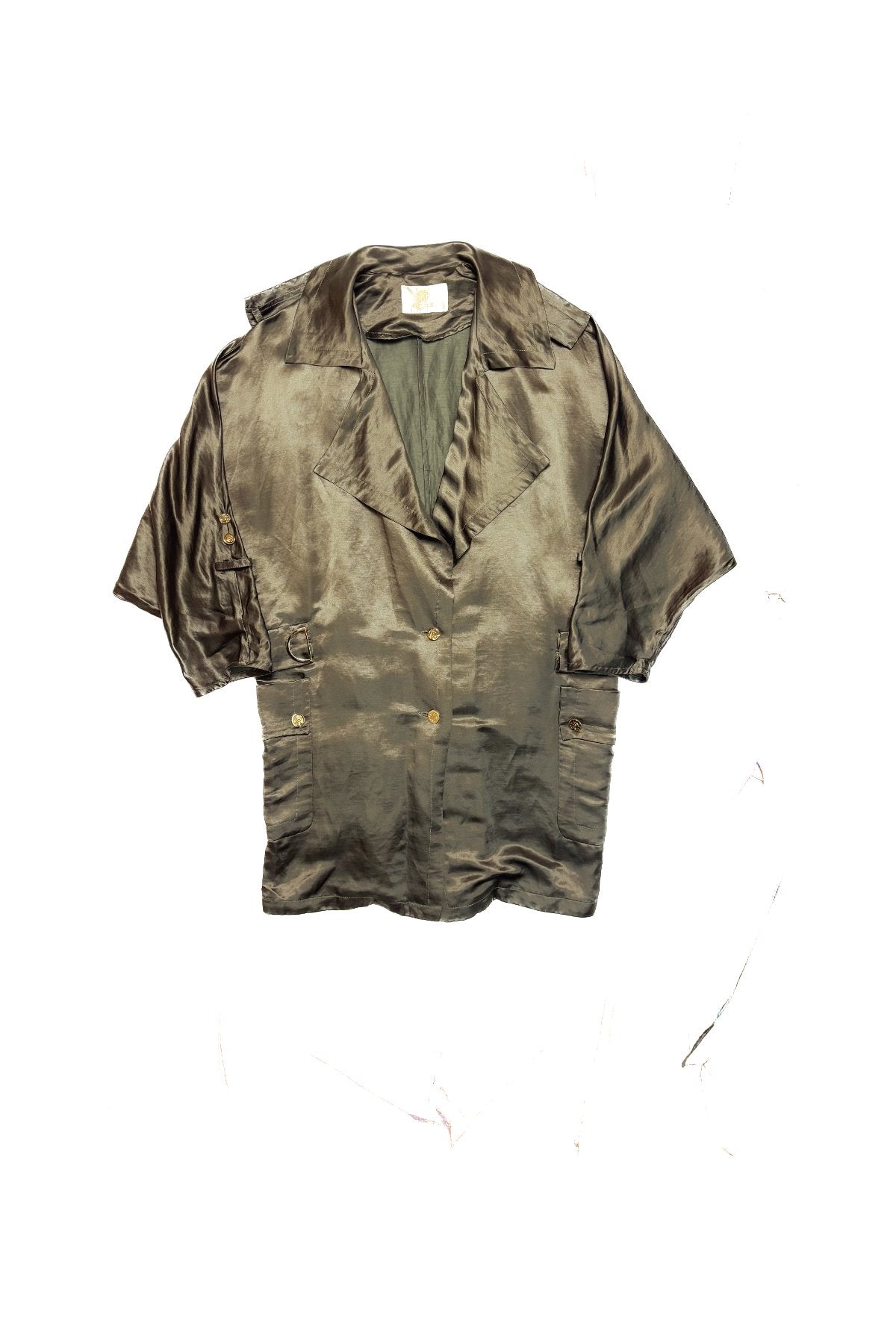 Olive Satin Shirt