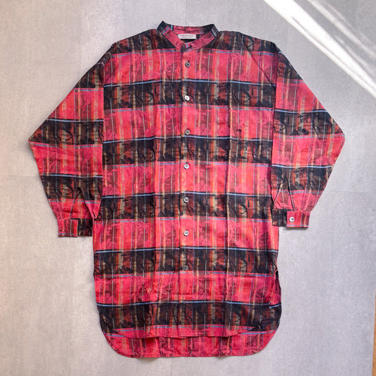 Trussardi – Red Plaid Cotton Mid-length Shirt Dress