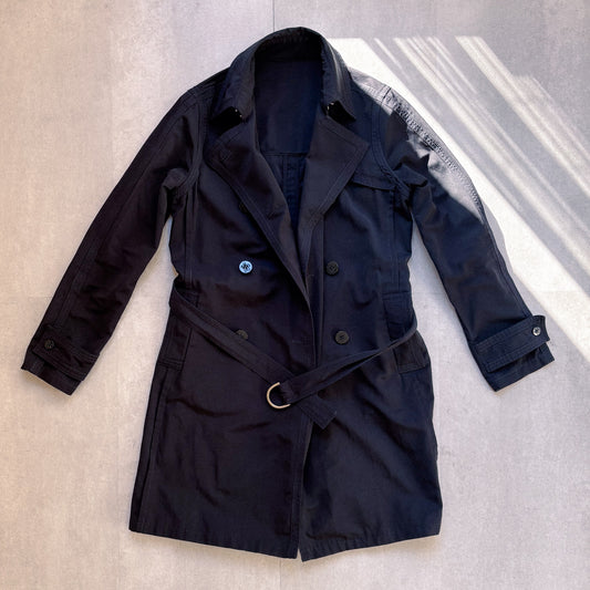 Moncler – Navy Cotton Long Coat