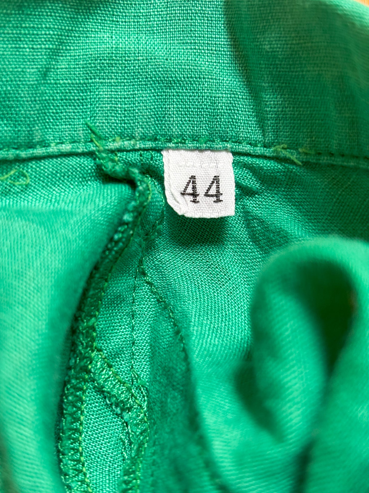 Gianni Versace – Emerald-Green Linen Mid-length Dress