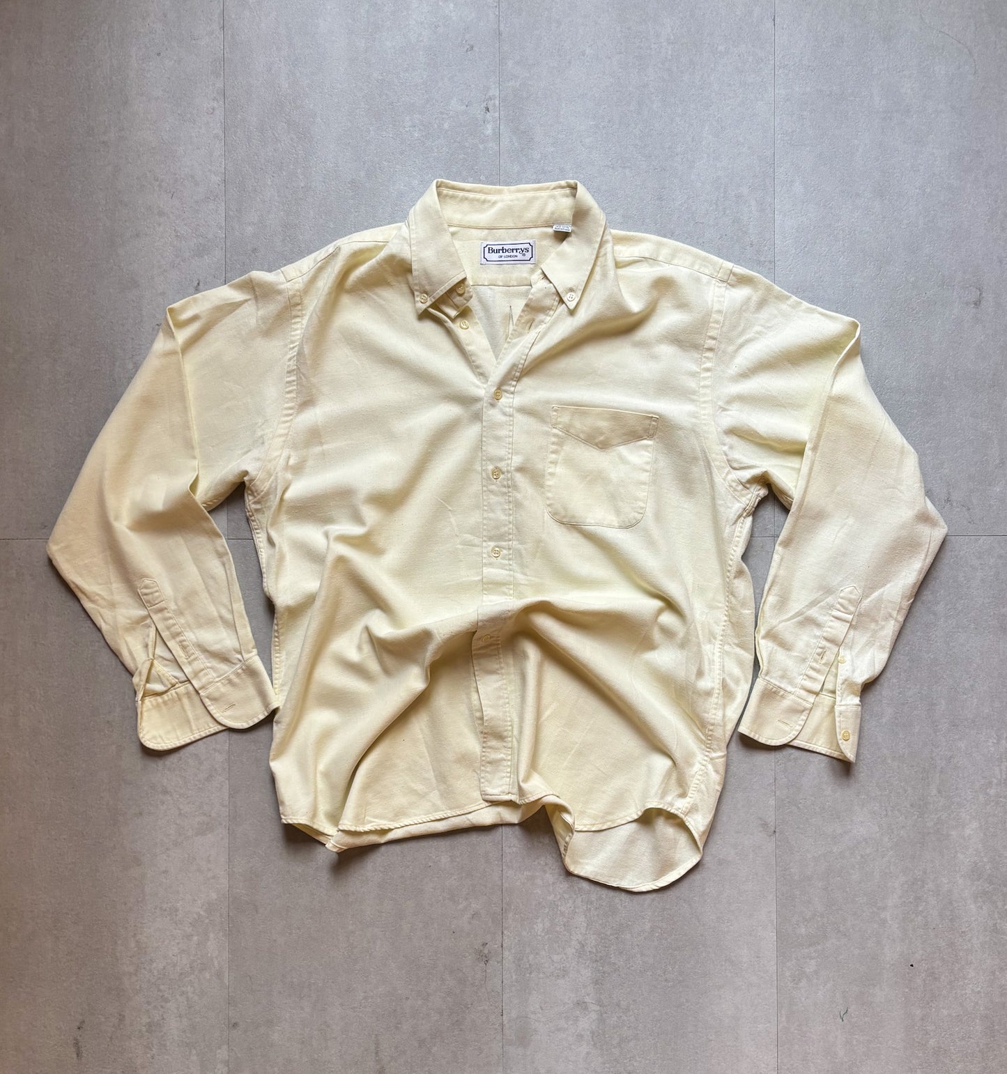 Burberry – Pale Yellow Cotton Shirt