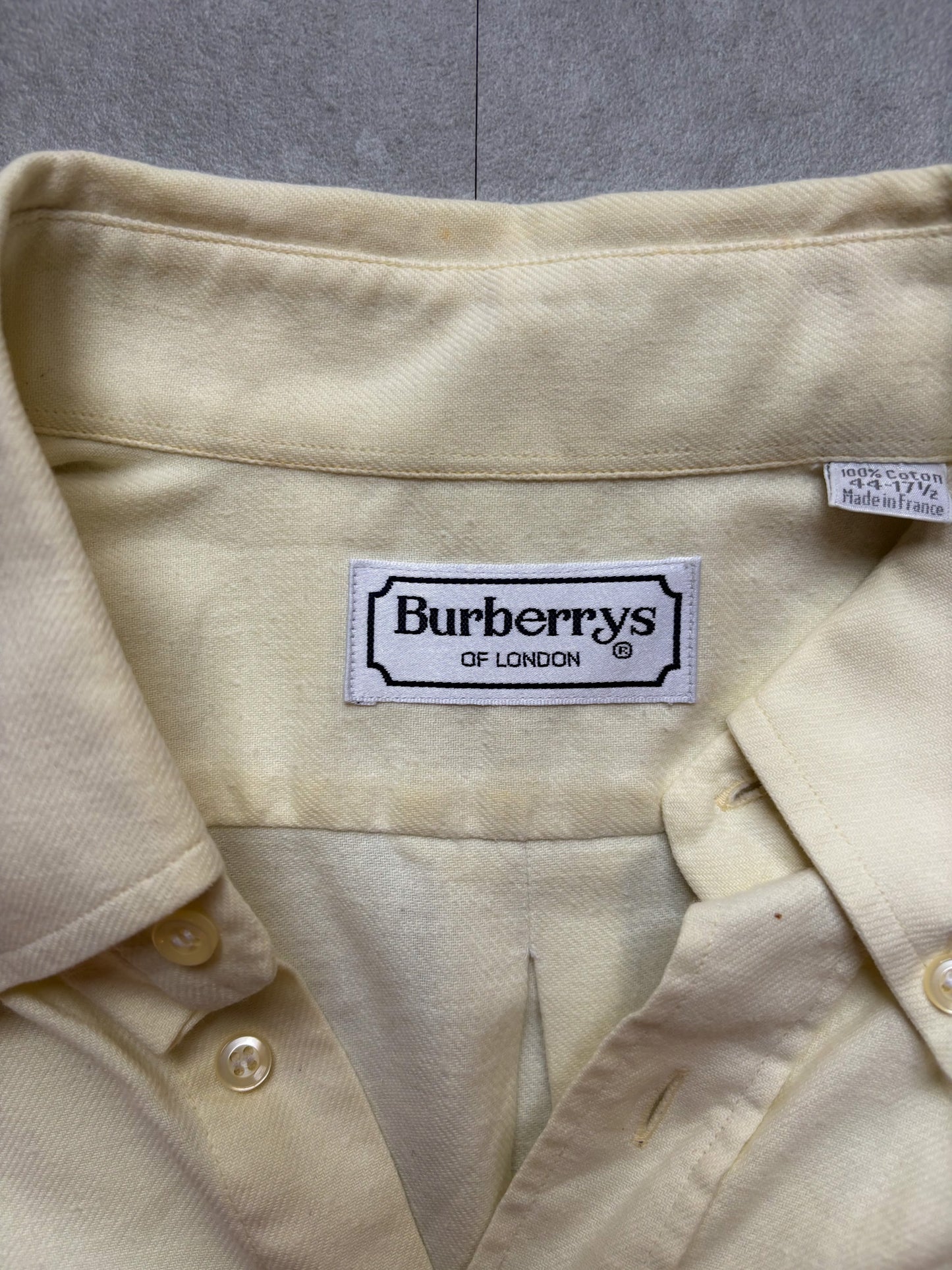 Burberry – Pale Yellow Cotton Shirt