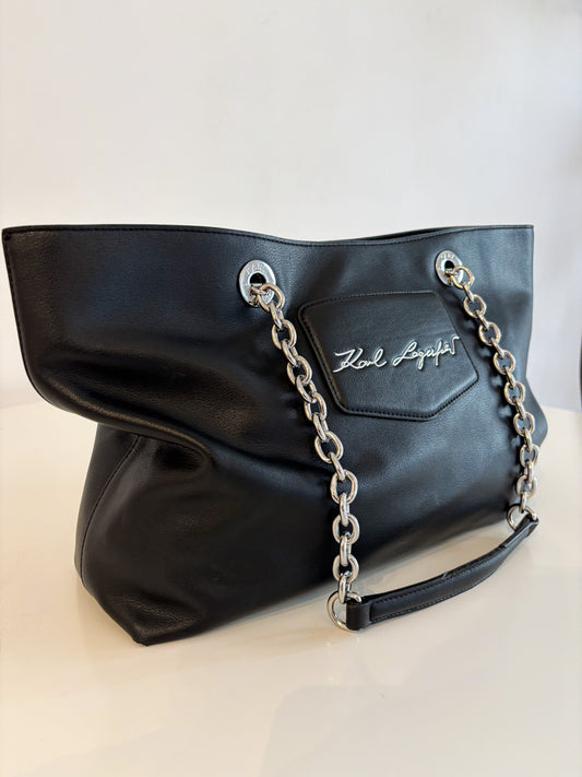 Karl Lagerfeld – Black Polyamide Tote Handbag