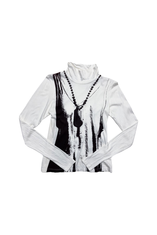 MM6 Maison Margiela Necklace Print Long-Sleeve Top