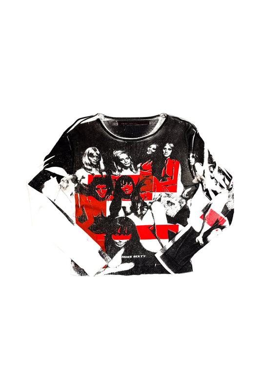 Red and Black Graphic T-Shirt