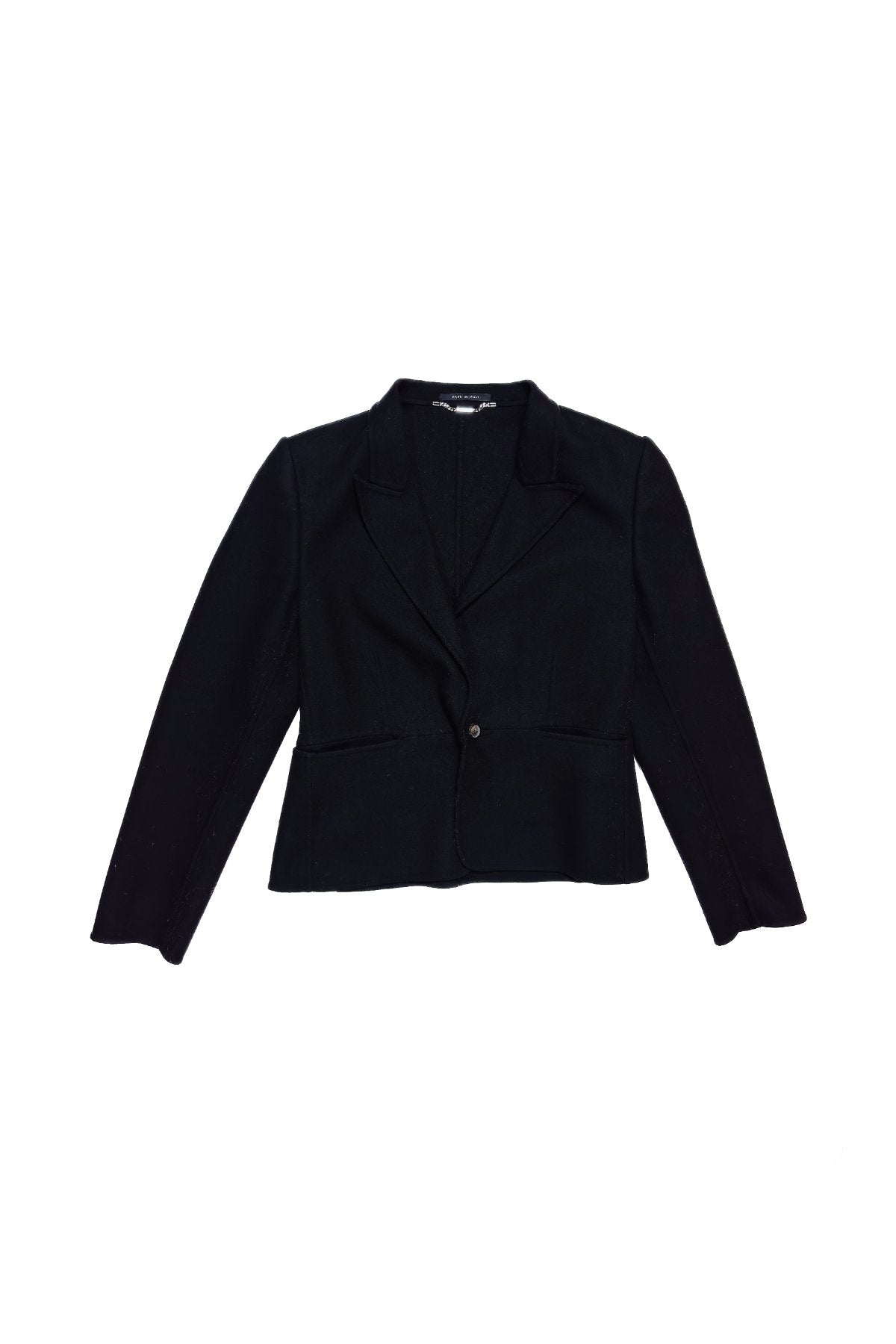 Navy and Black Wool Blazer