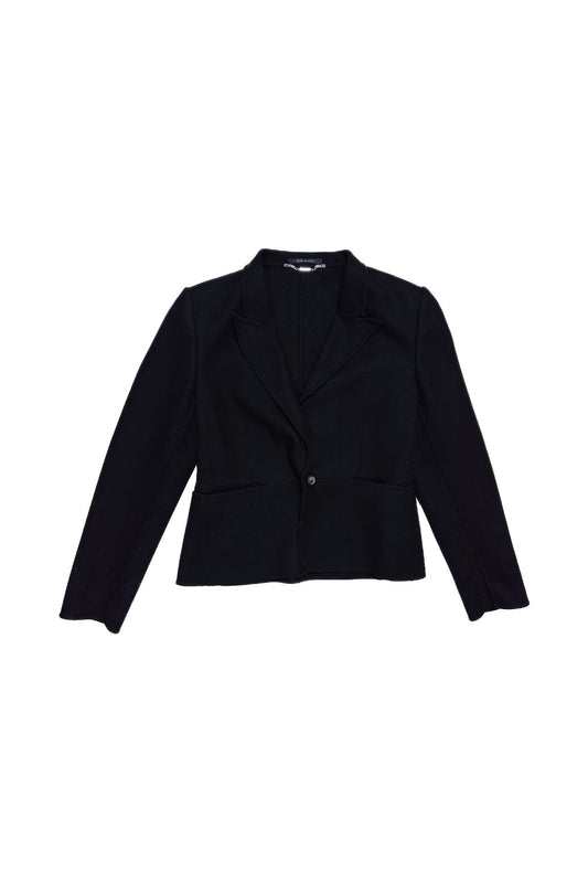 Navy and Black Wool Blazer