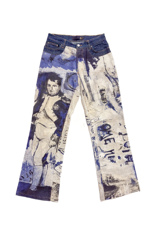 Just Cavalli Napoleon Print Denim Jeans