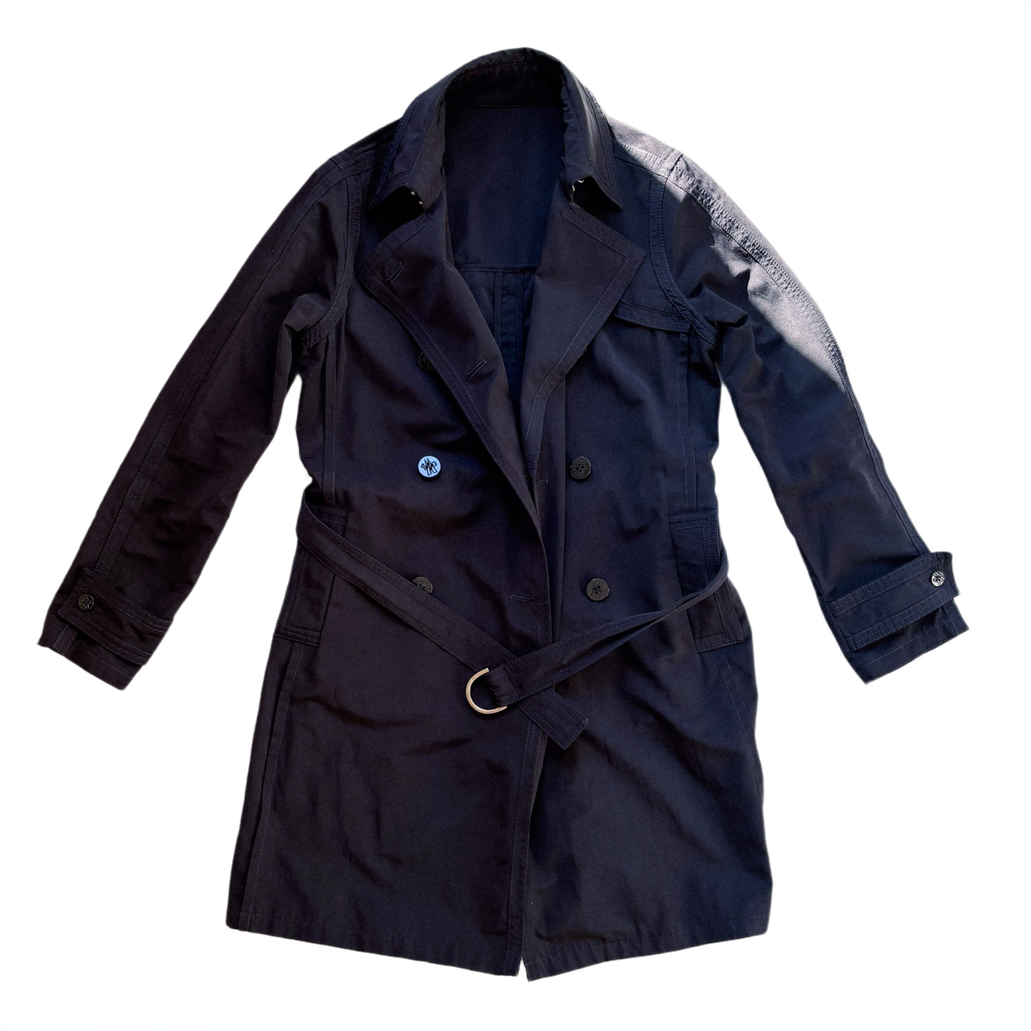 Moncler – Navy Cotton Long Coat