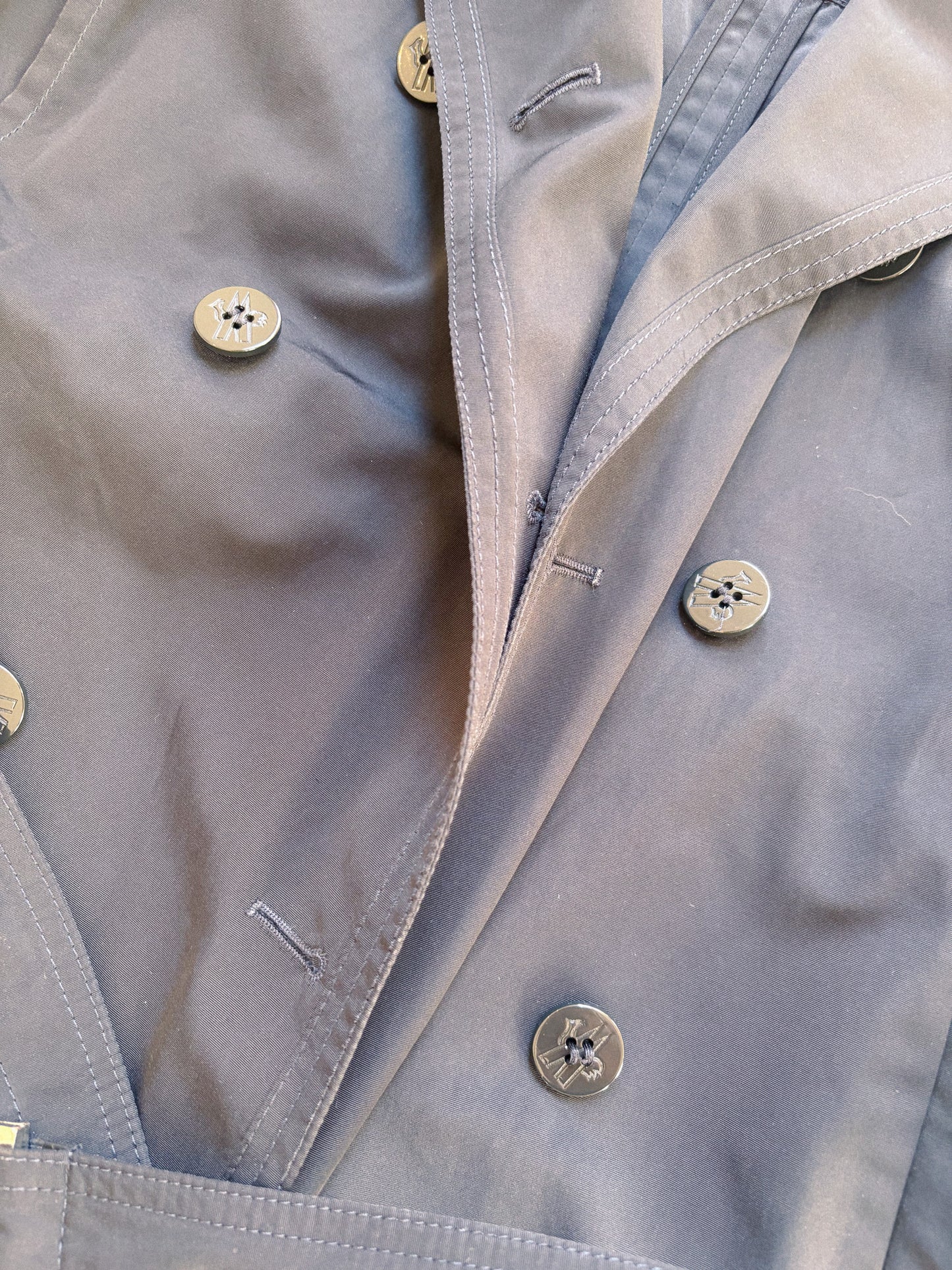 Moncler – Navy Cotton Long Coat