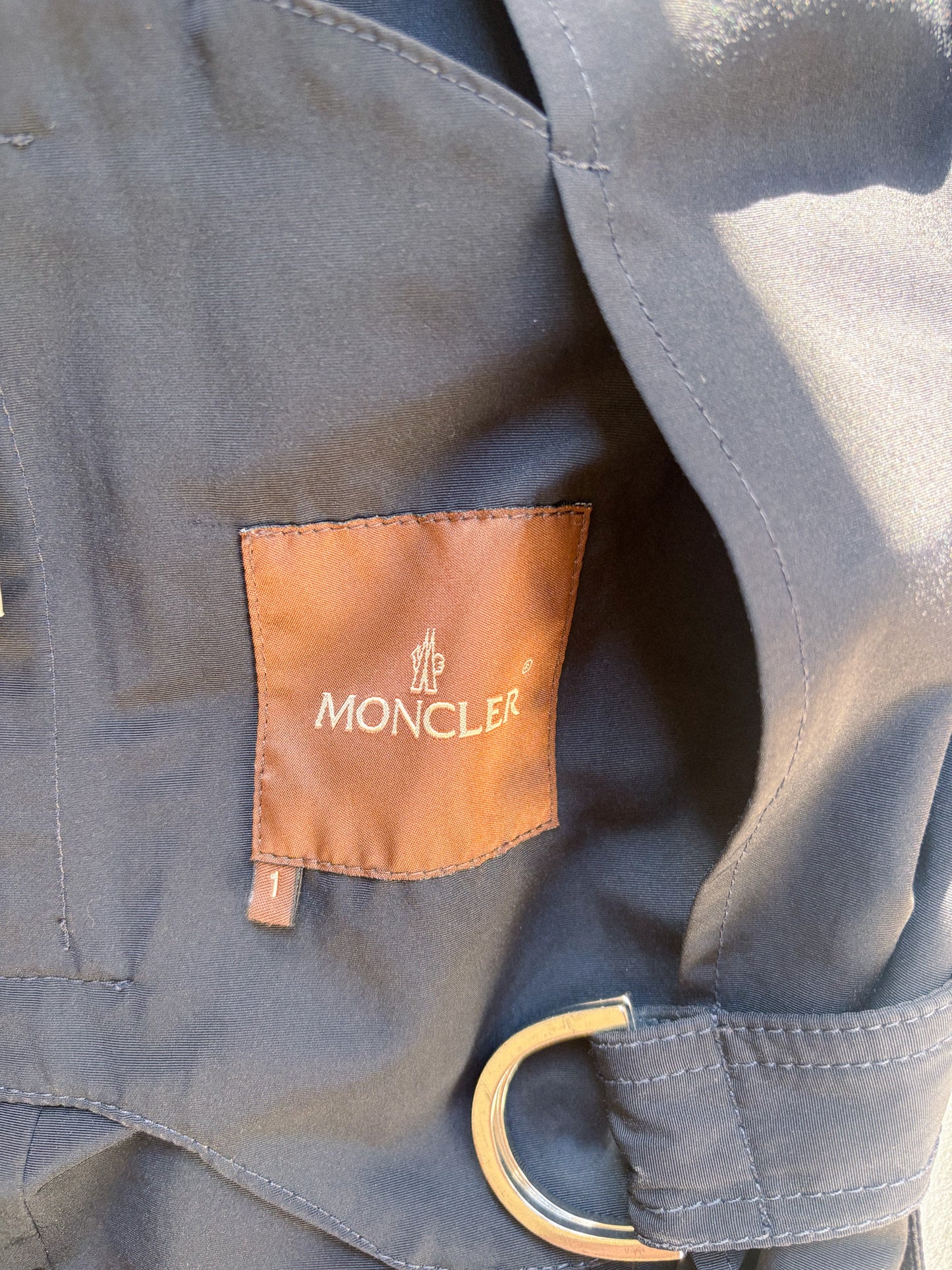 Moncler – Navy Cotton Long Coat