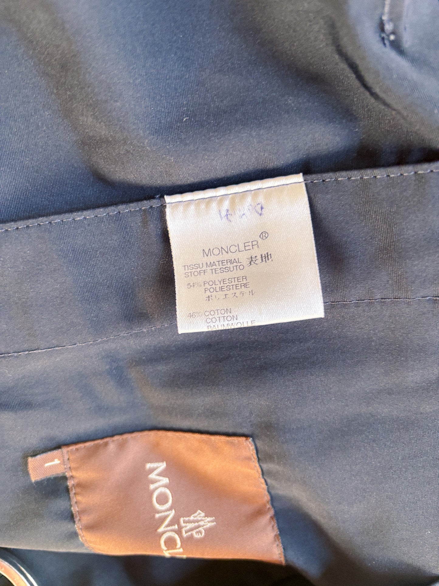 Moncler – Navy Cotton Long Coat