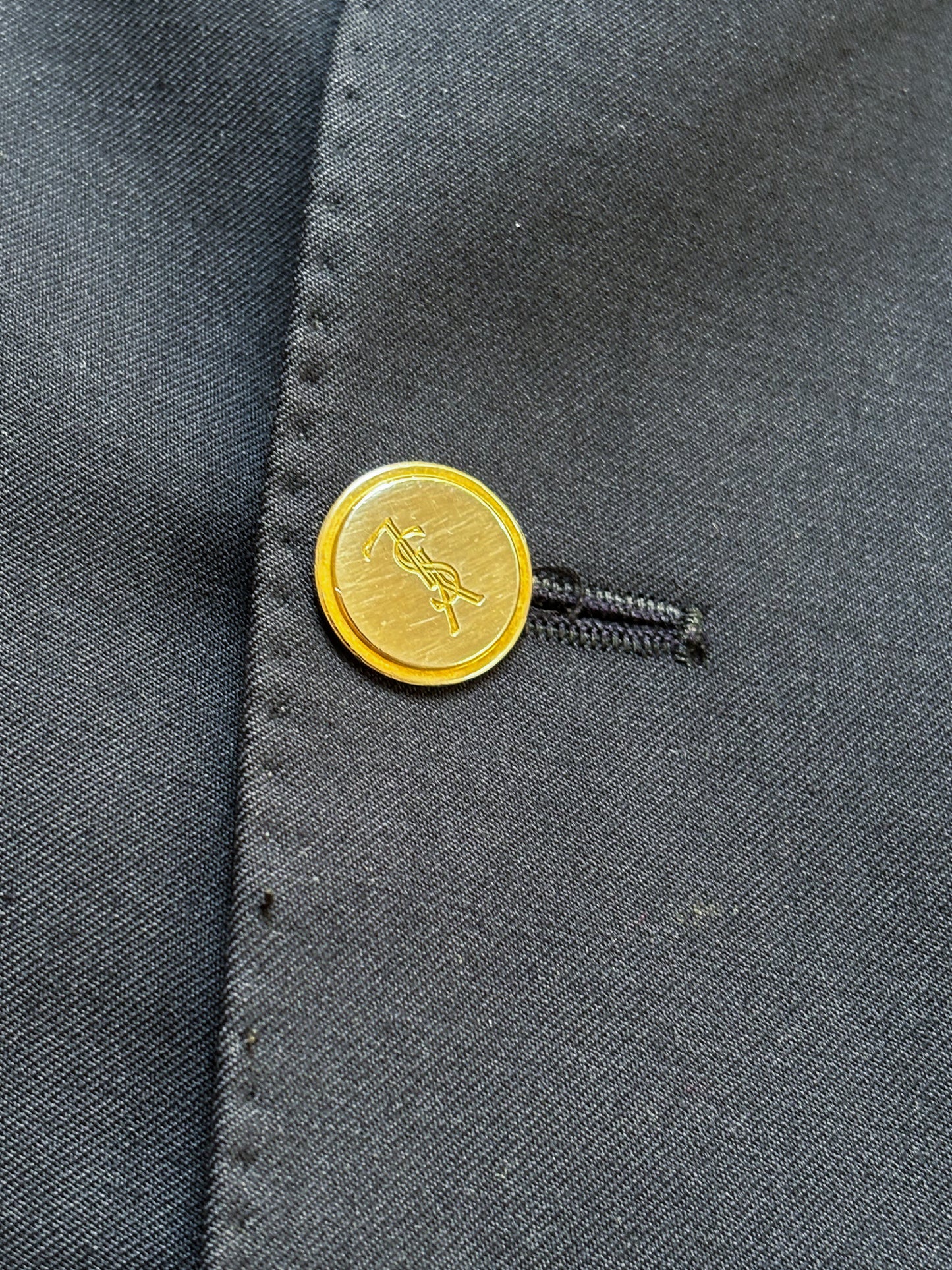Yves Saint Laurent – Navy Wool Coat