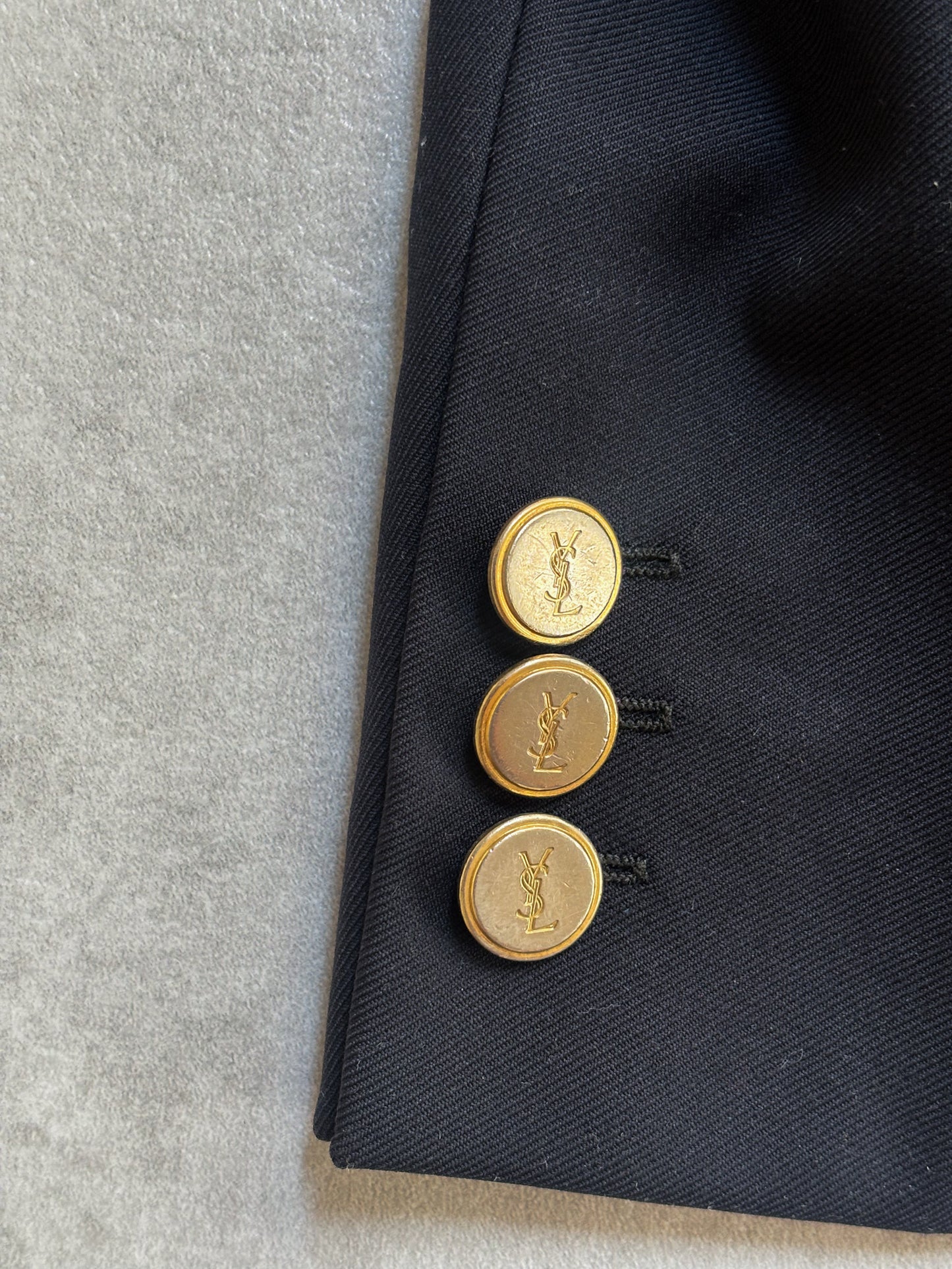Yves Saint Laurent – Navy Wool Coat