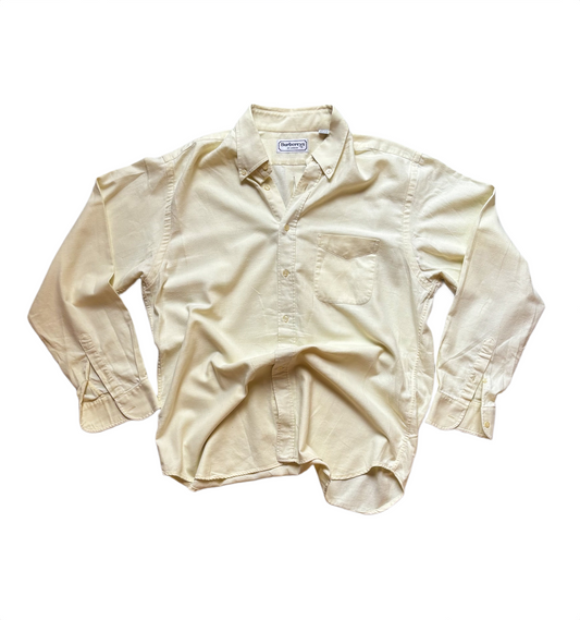 Burberry – Pale Yellow Cotton Shirt