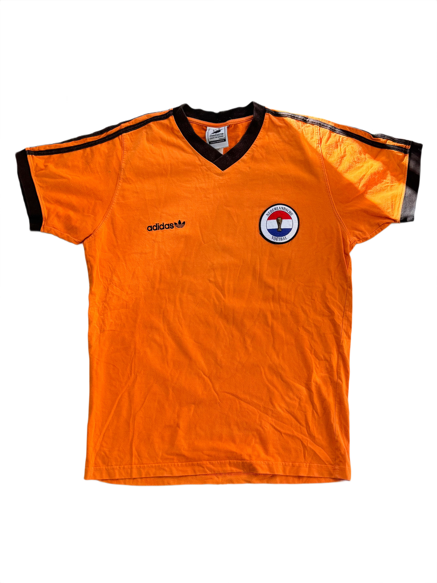 adidas vintage France '98 Netherlands football tee orange size XL