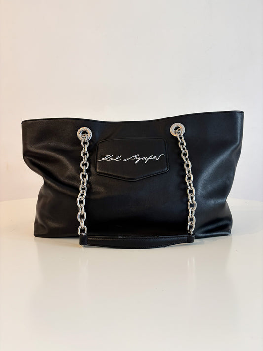 Karl Lagerfeld – Black Polyamide Tote Handbag