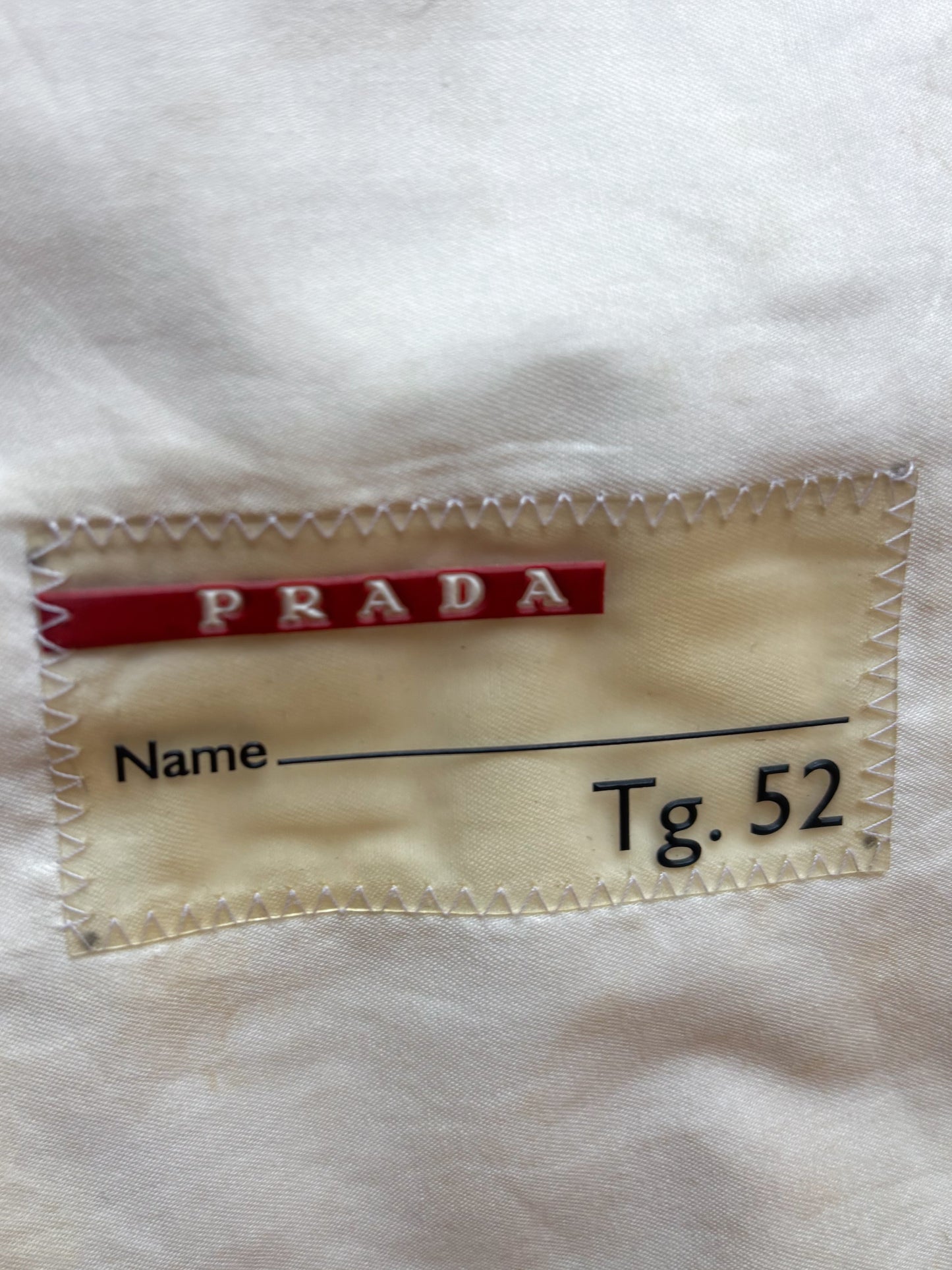 Prada – White Leather Moto Jacket (Red Line)
