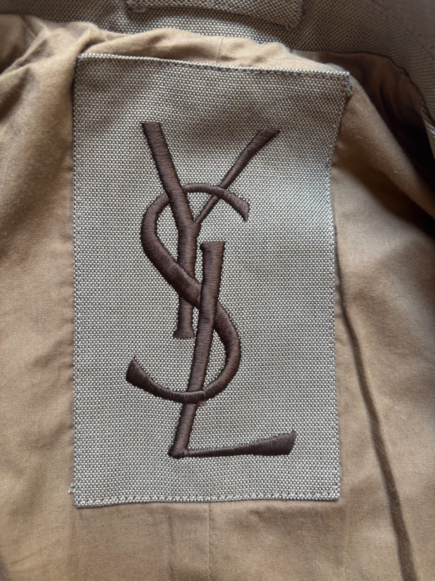 Yves Saint Laurent – Taupe/Khaki Cotton Caban