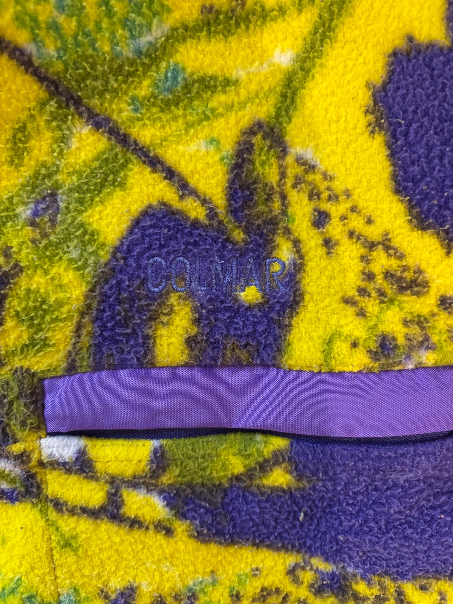 Vintage Colmar Sportswear Fleece Pullover – Yellow / Purple – Size 3 [L / 3]