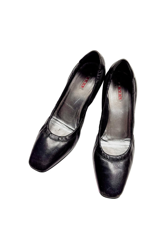 Prada Black Leather Pumps