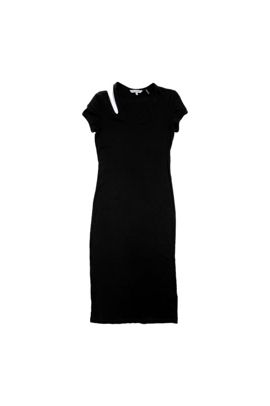 Helmut Lang Black Cut-Out Dress
