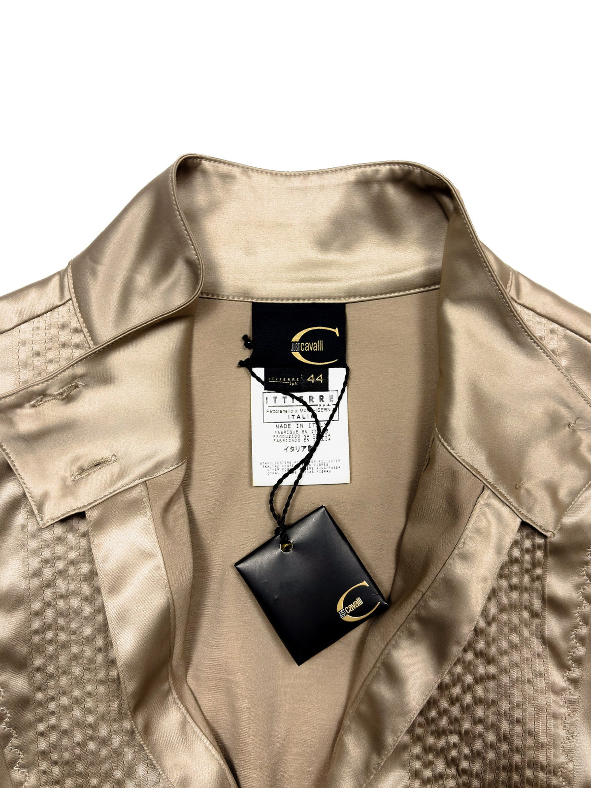 Cavalli Satin Shirt Jacket, view 4