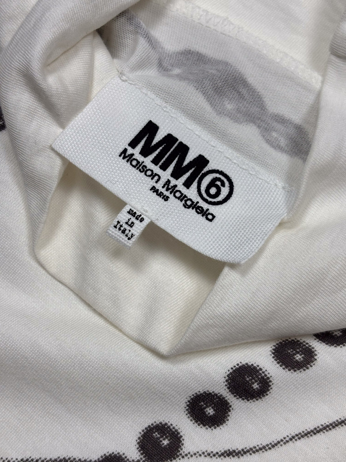 MM6 Maison Margiela Necklace Print Long-Sleeve Top, view 3