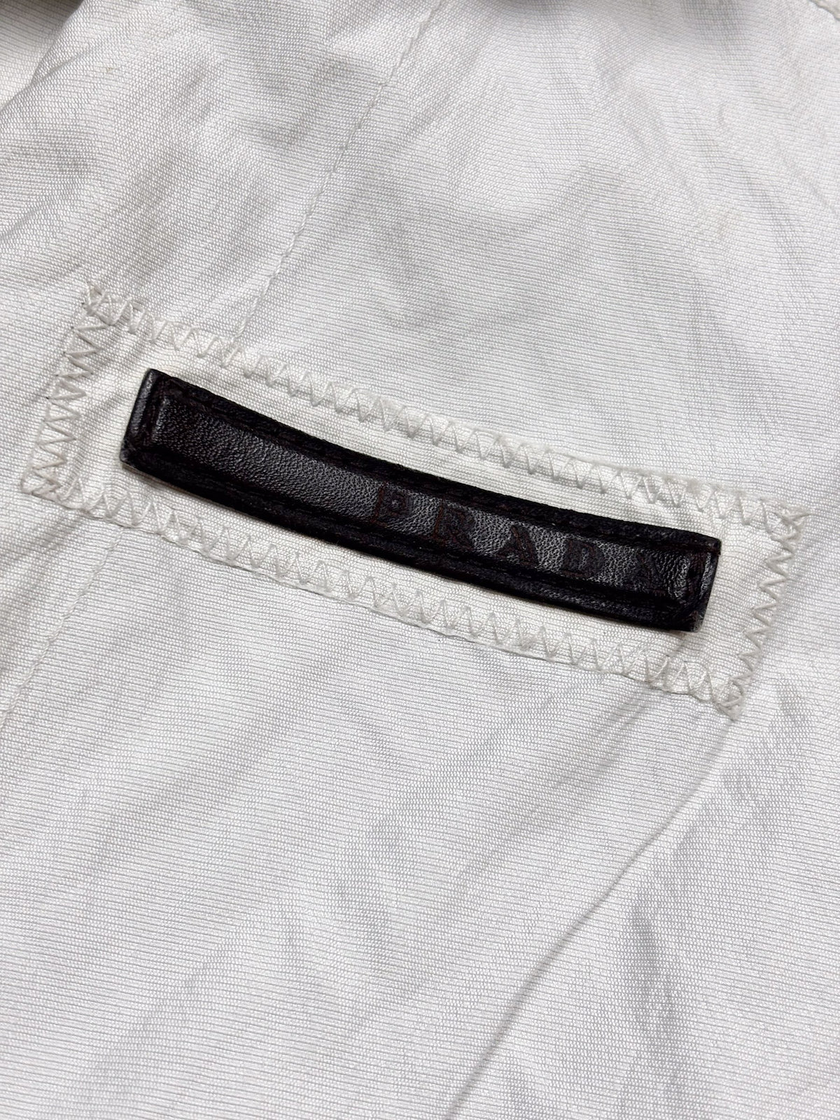 Prada Sport White Jacket with Leather Trim, view 3