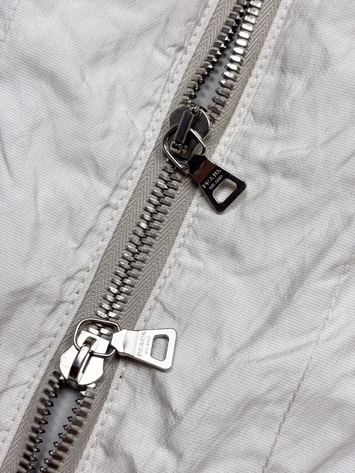 Prada Sport White Jacket with Leather Trim, view 4