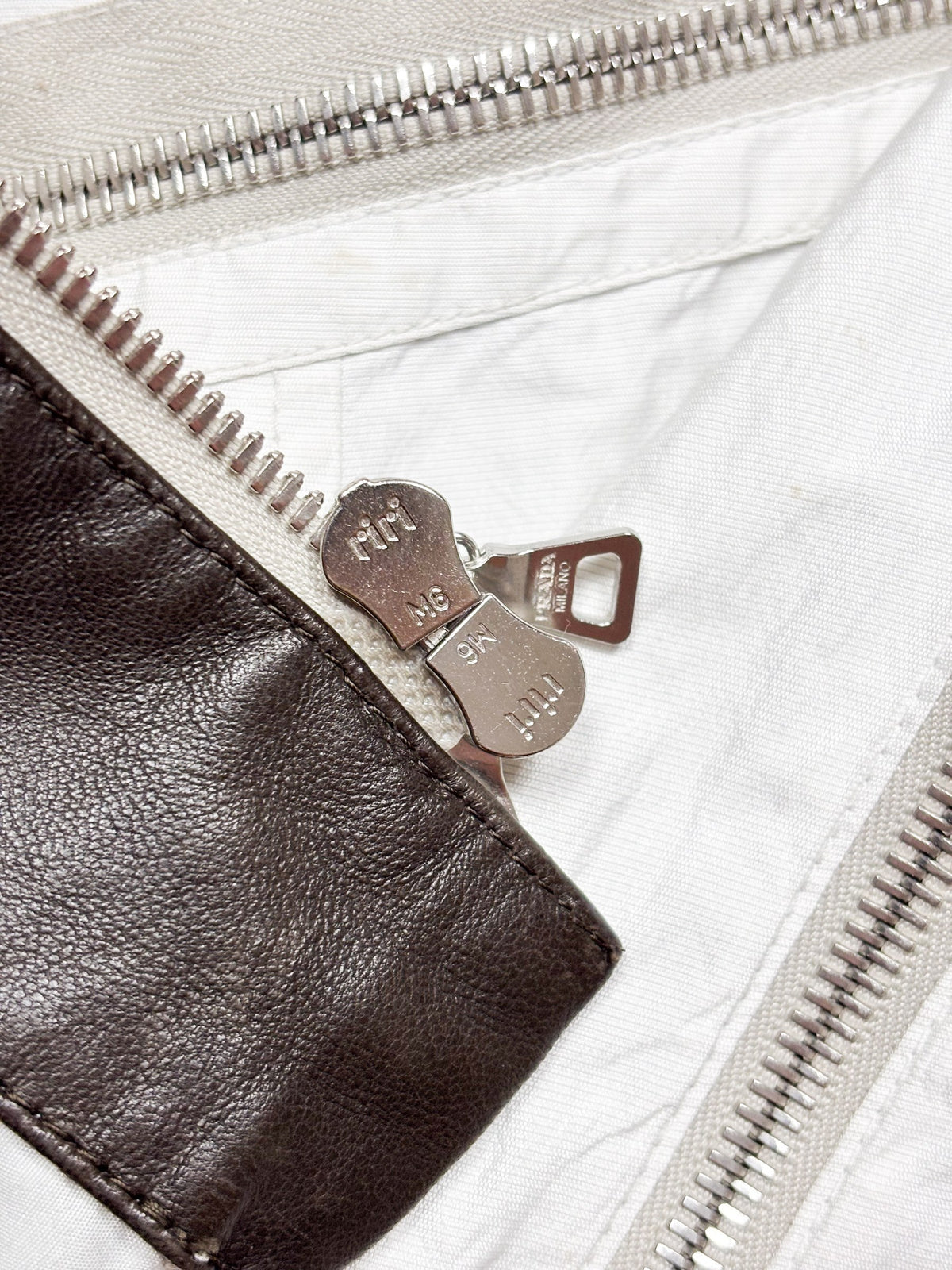 Prada Sport White Jacket with Leather Trim, view 5