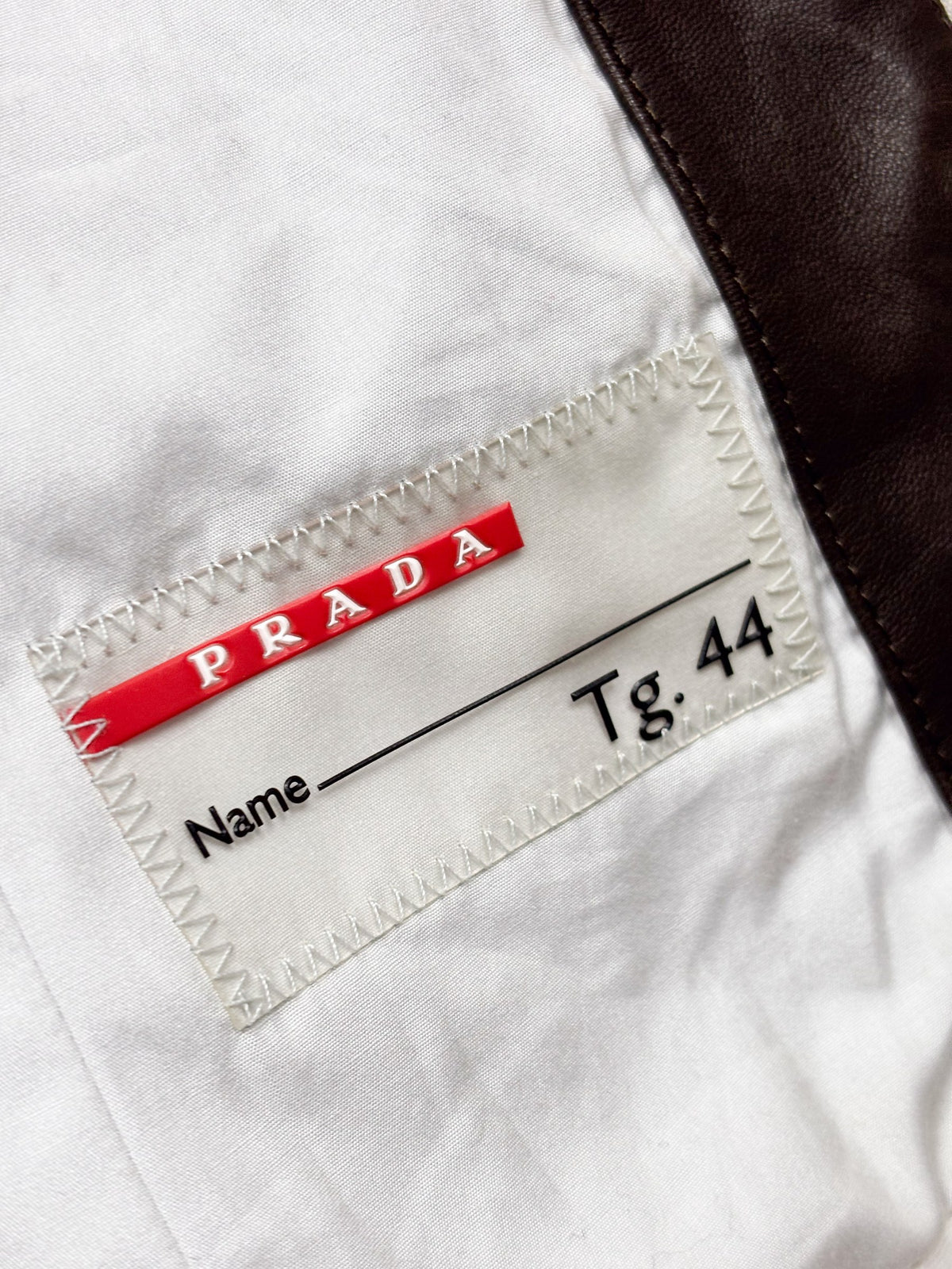 Prada Sport White Jacket with Leather Trim, view 6