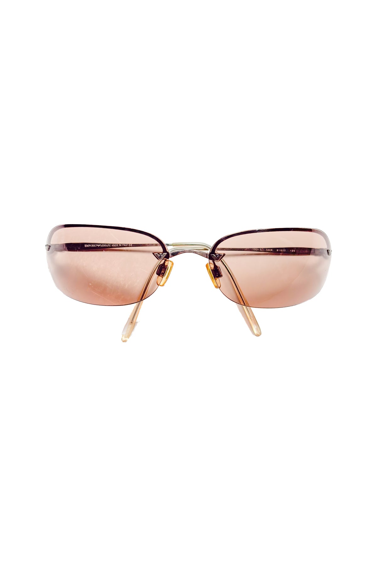 Emporio Armani Rimless Rose Sunglasses, view 2
