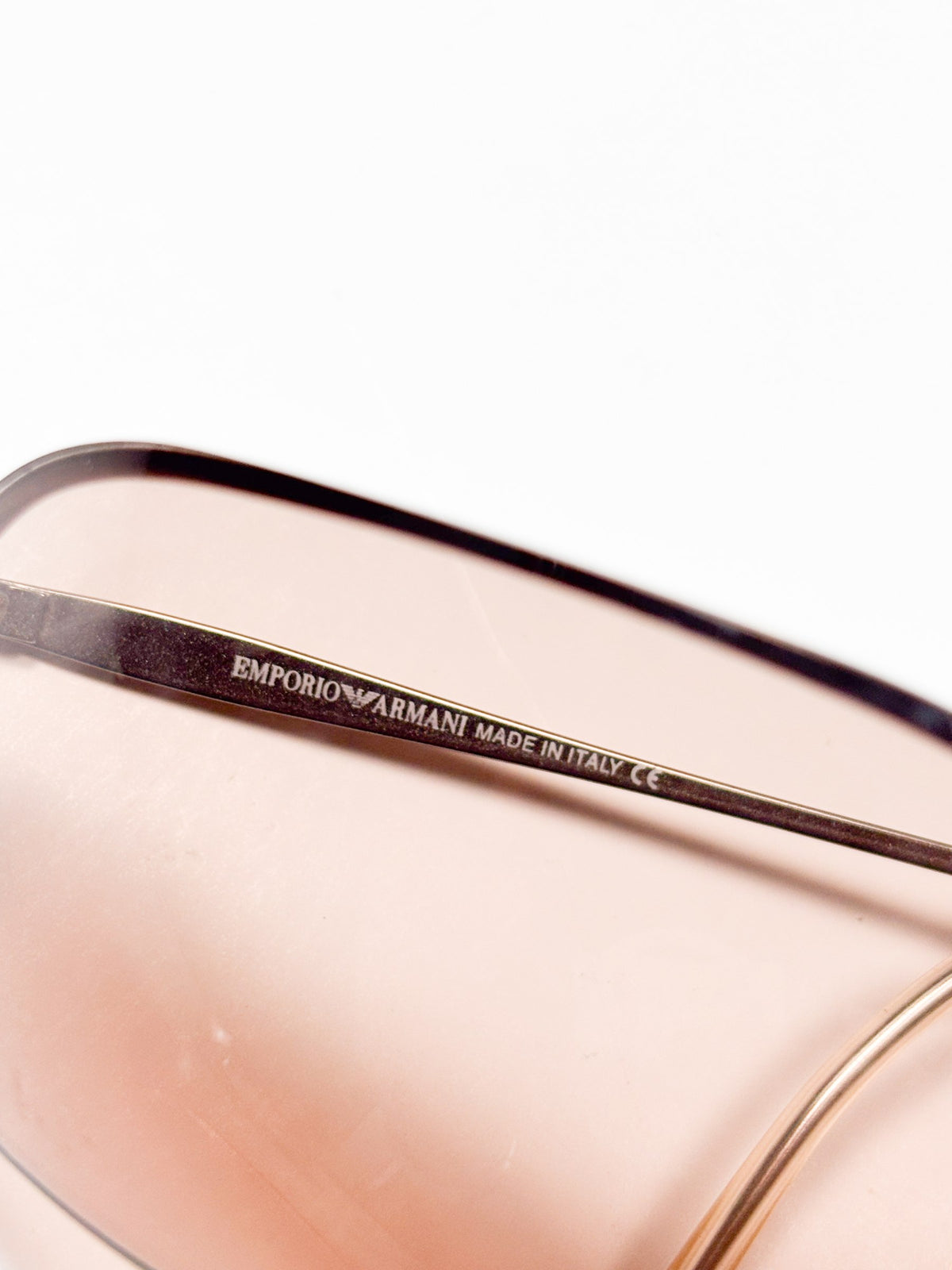 Emporio Armani Rimless Rose Sunglasses, view 3