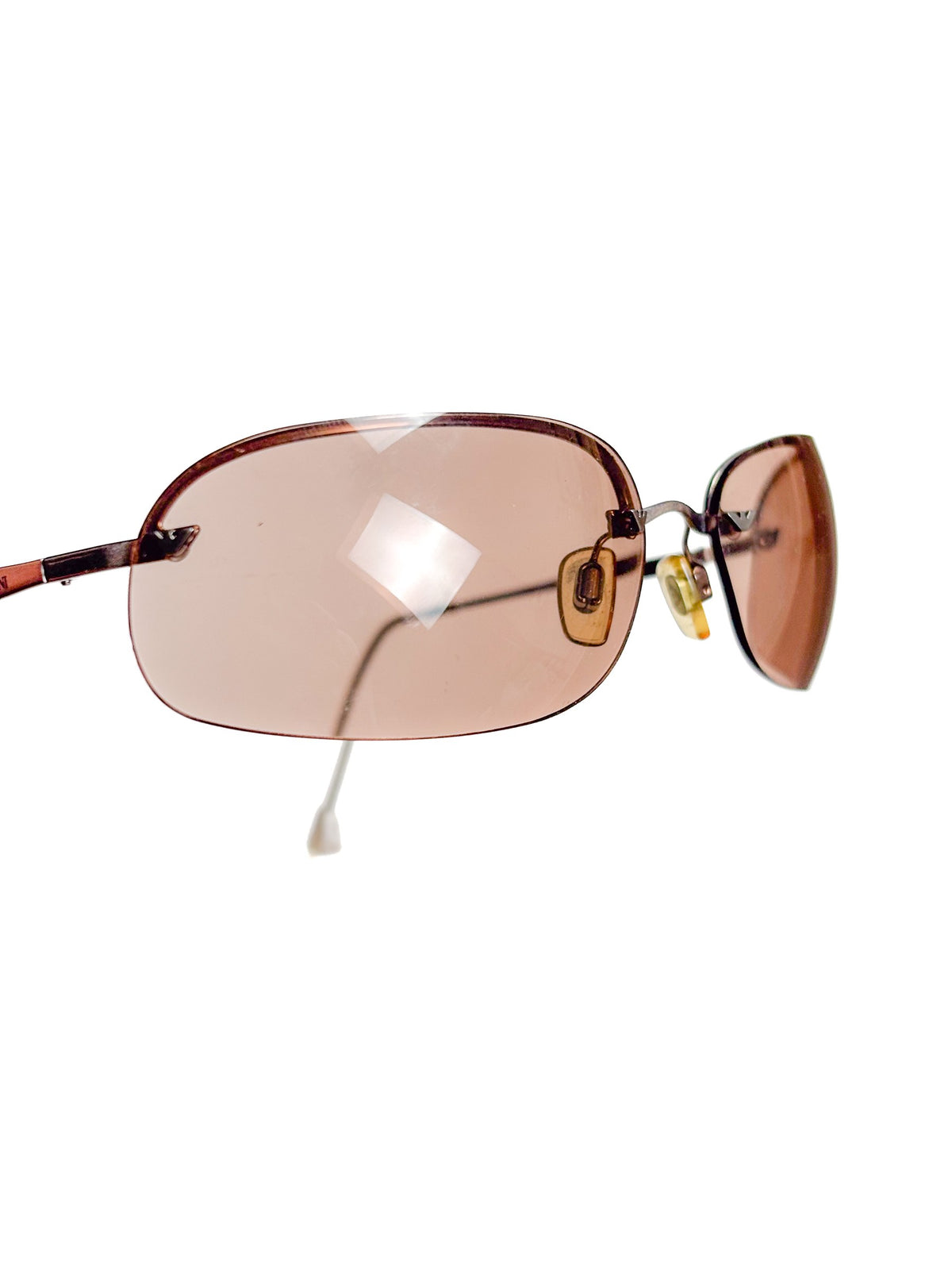 Emporio Armani Rimless Rose Sunglasses, view 5