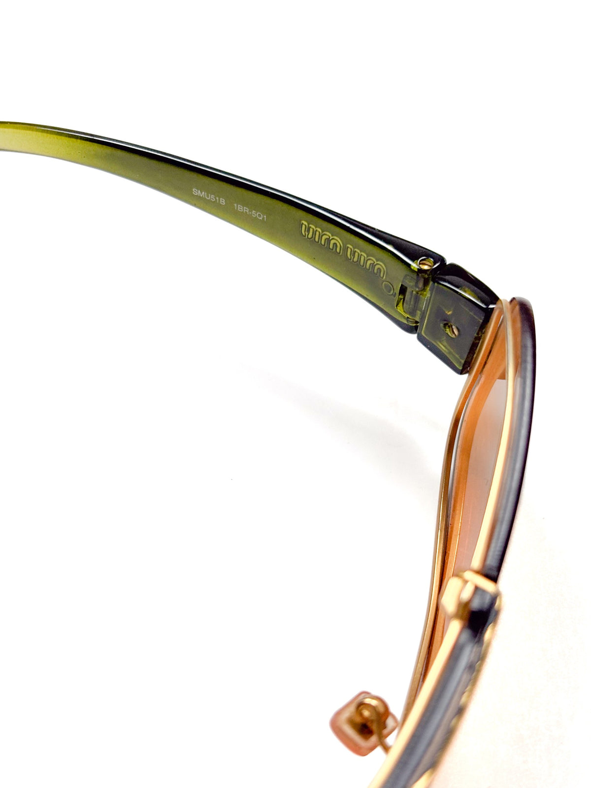 Miu Miu Orange Shield Sunglasses, view 4