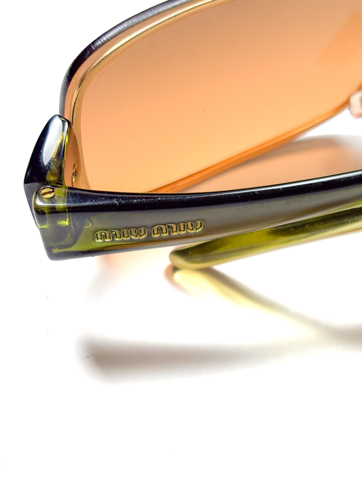 Miu Miu Orange Shield Sunglasses, view 5