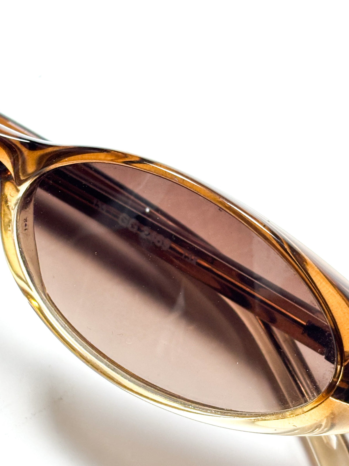 Gucci Brown Oval Sunglasses, view 2