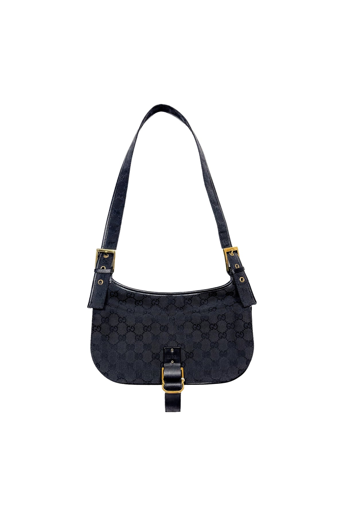 Gucci GG Canvas Buckle Shoulder Bag