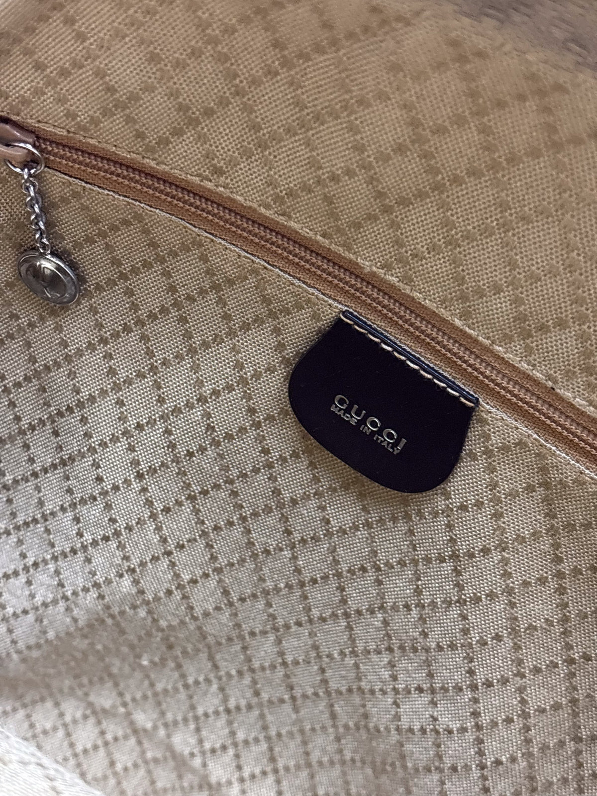 Gucci Bamboo Handle Nylon Backpack, view 3