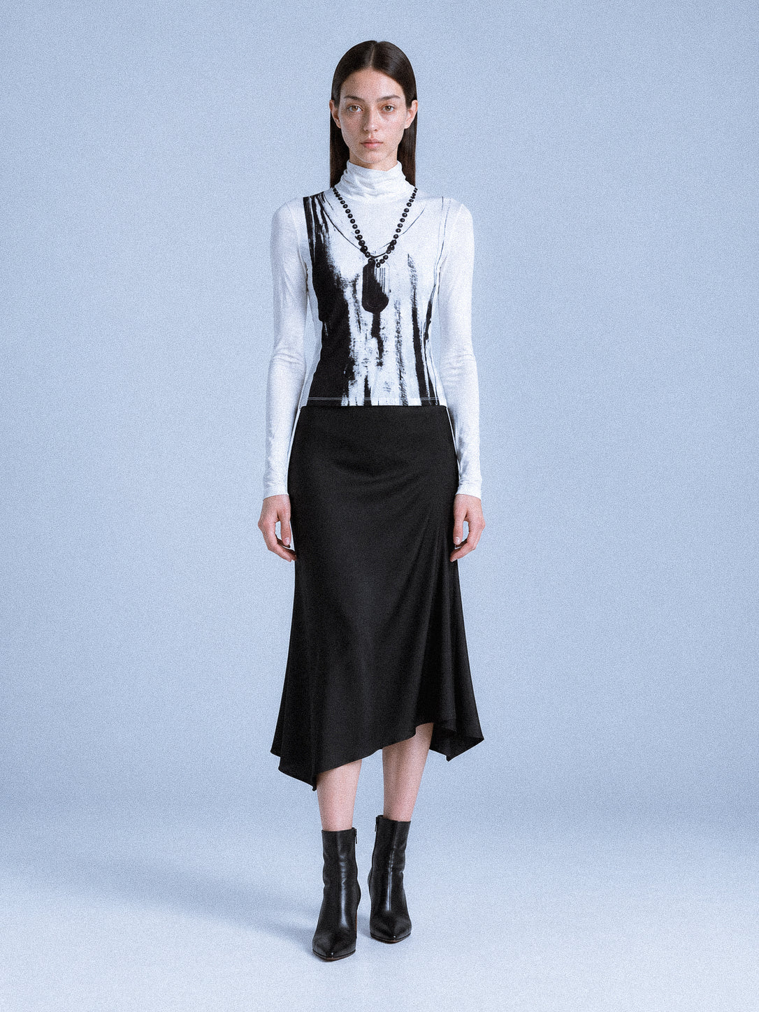 MM6 Maison Margiela Necklace Print Long-Sleeve Top