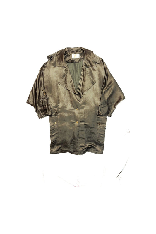 Olive Satin Shirt